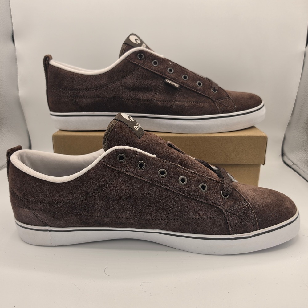 Osiris Protocol Shoes Mens 13 Skate Sneakers Dark Brown Gum Suede Low Top